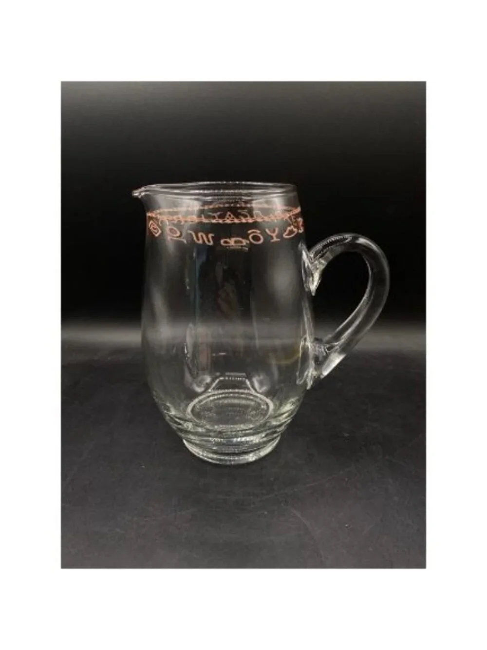 Cowboy Poetry Gathering Western Brands Large Iced Tea Glass Pitcher 8.25”